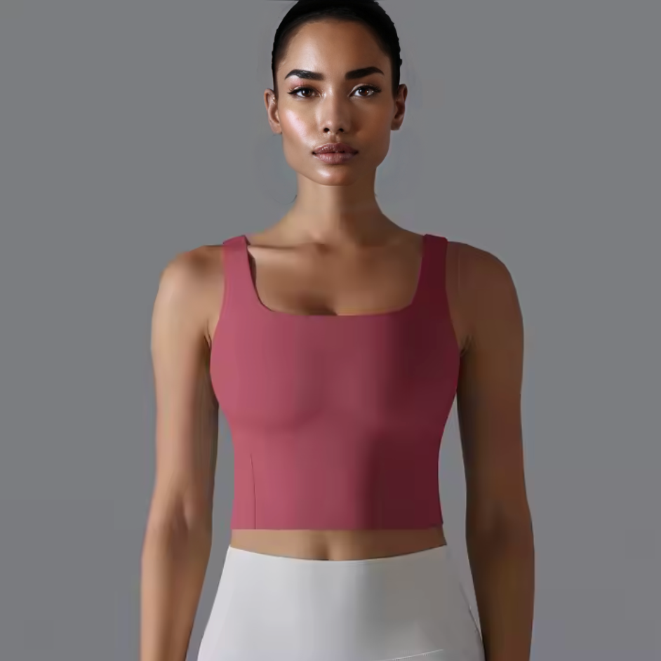 Square Neck Crop Tops