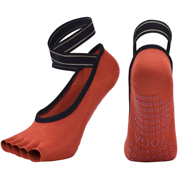 Open Toe Grippies With Back Strap