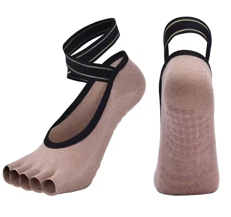 Open Toe Grippies With Back Strap