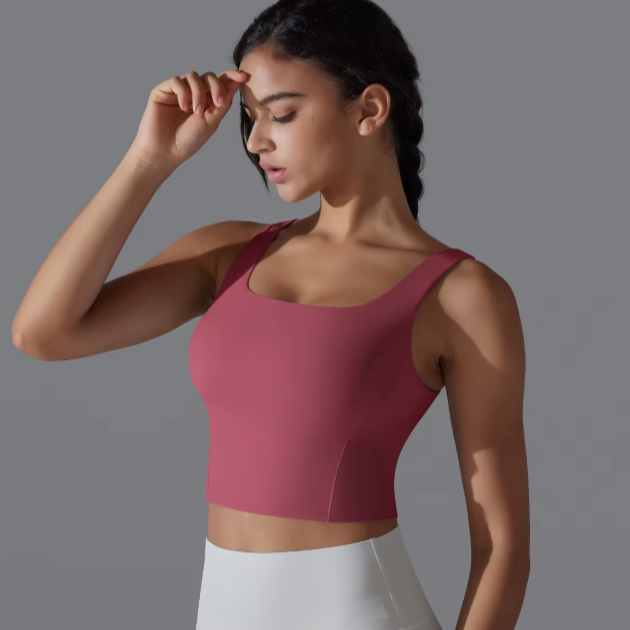 Square Neck Crop Tops