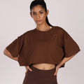 Easy Fit Half-Sleeve Cropped T-Shirts
