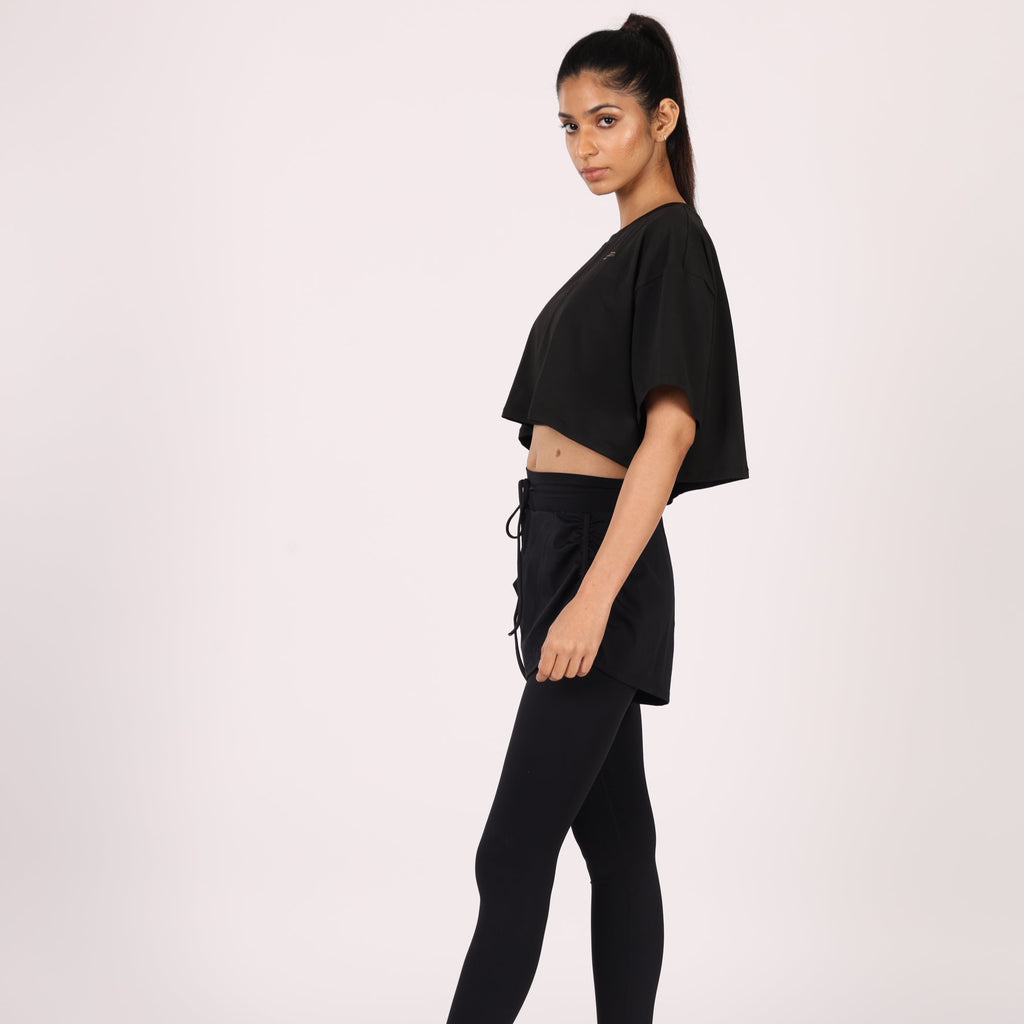 Easy Fit Half-Sleeve Cropped T-Shirts