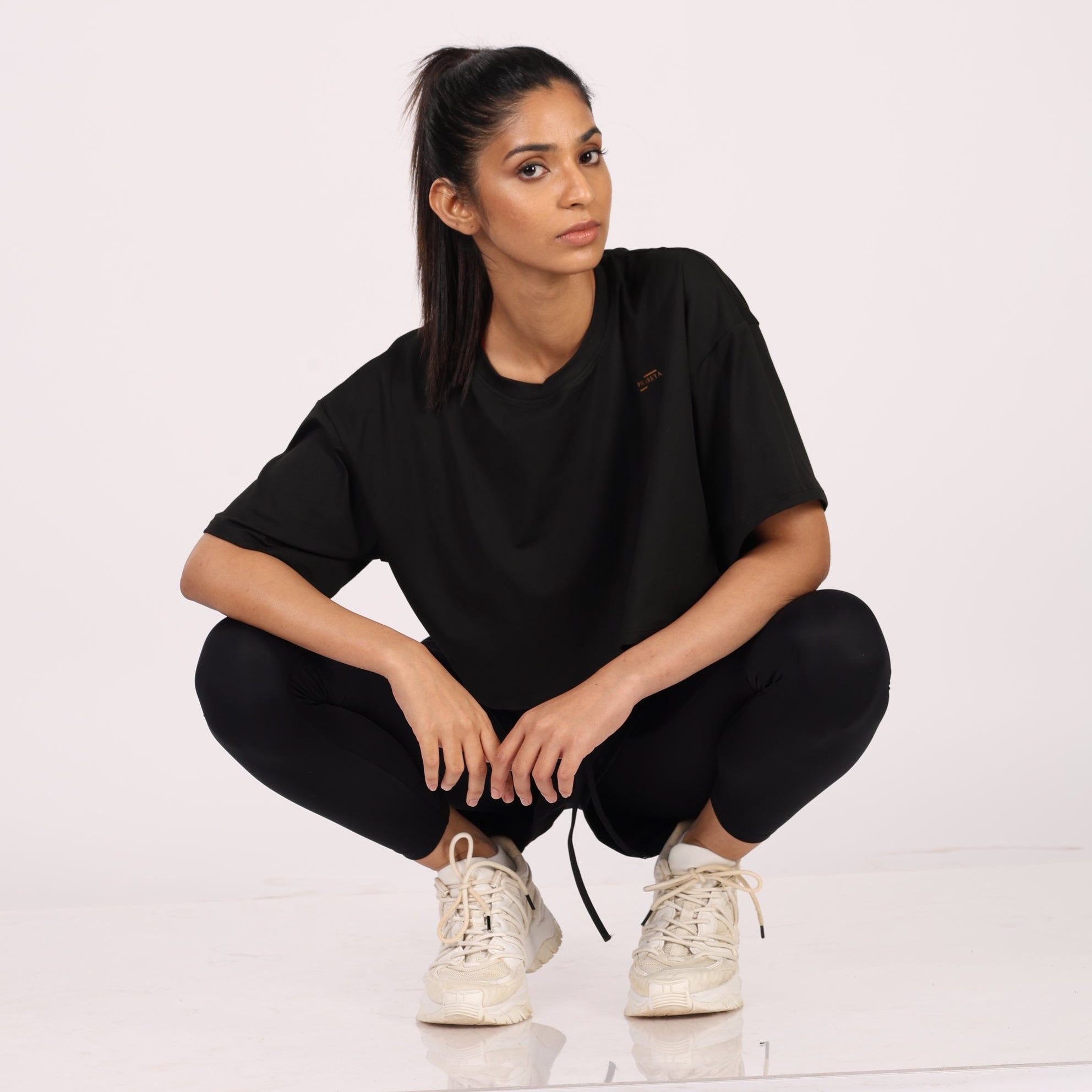 Easy Fit Half-Sleeve Cropped T-Shirts