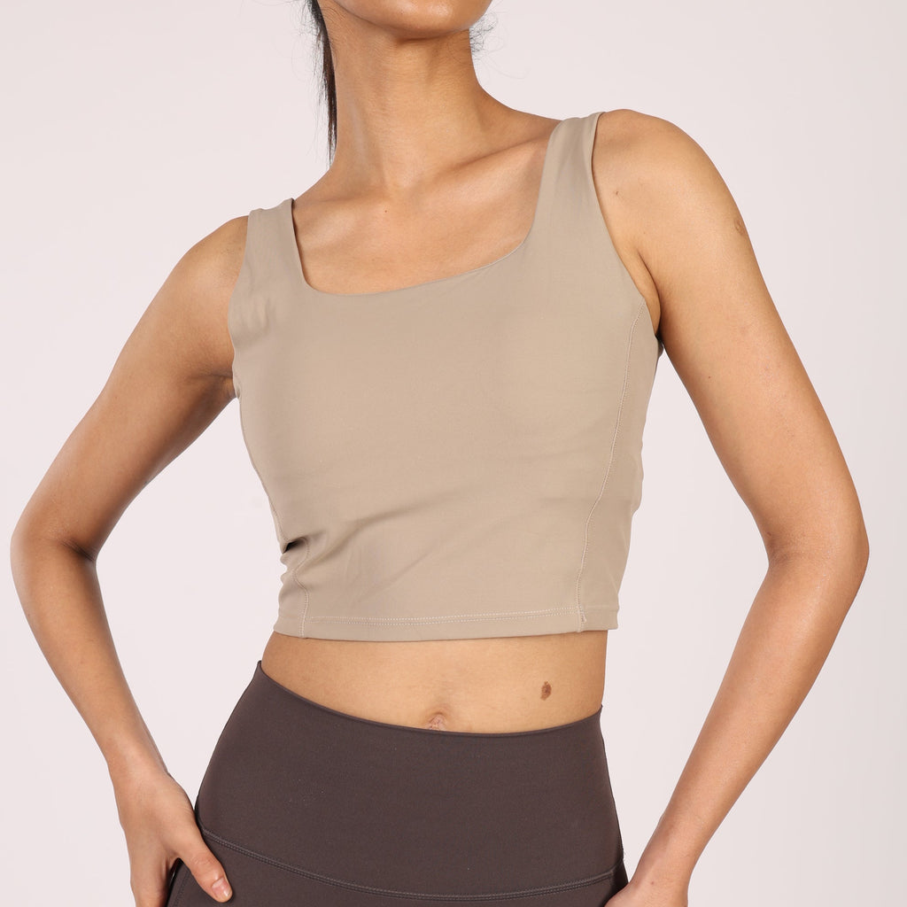 Square Neck Crop Tops