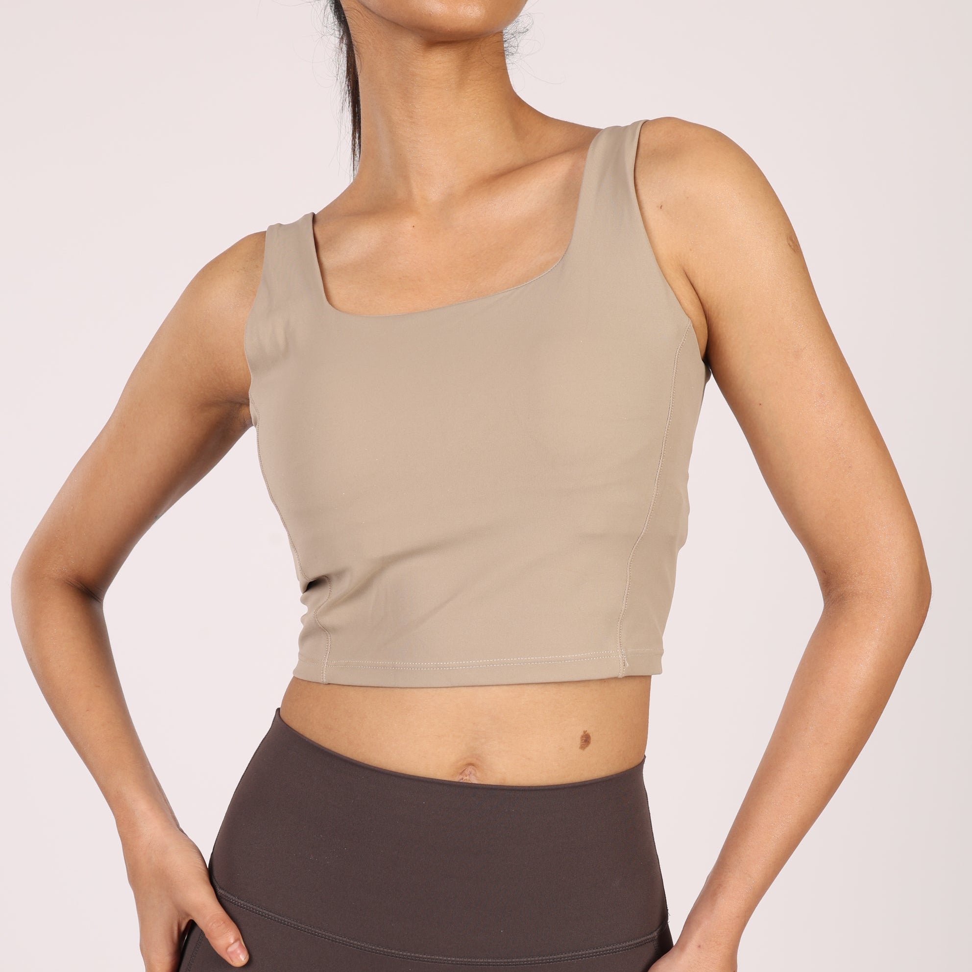 Square Neck Crop Tops