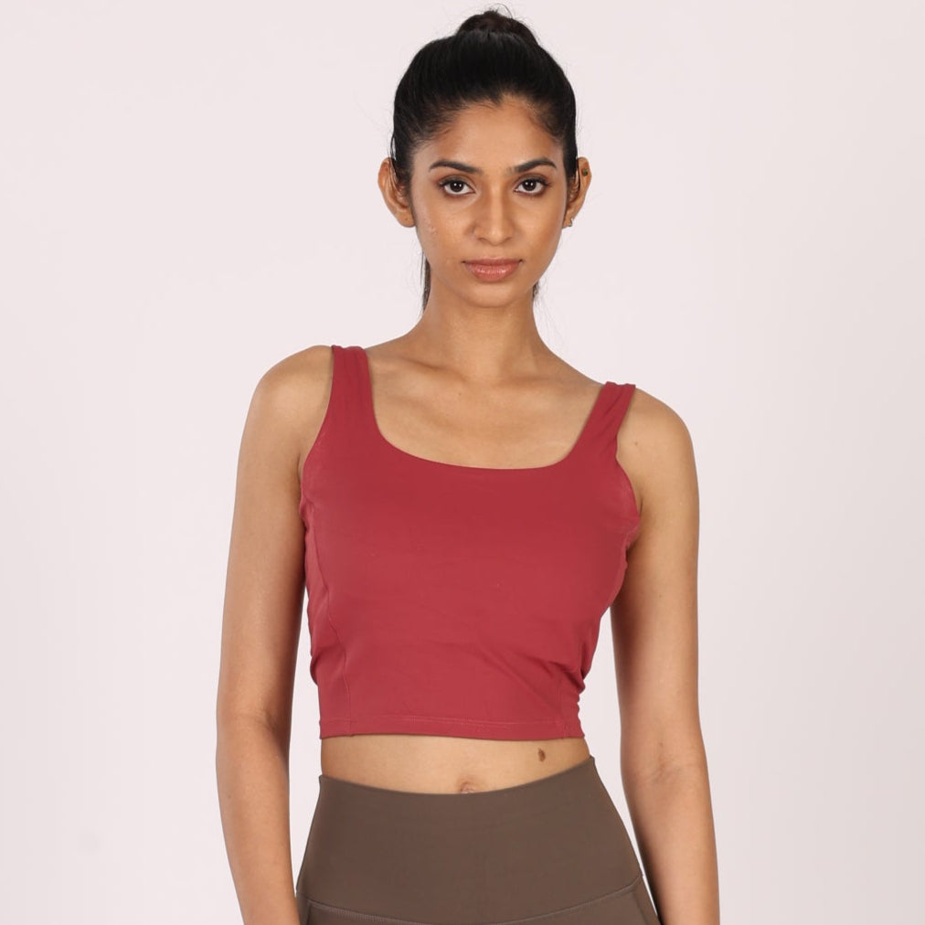 Square Neck Crop Tops