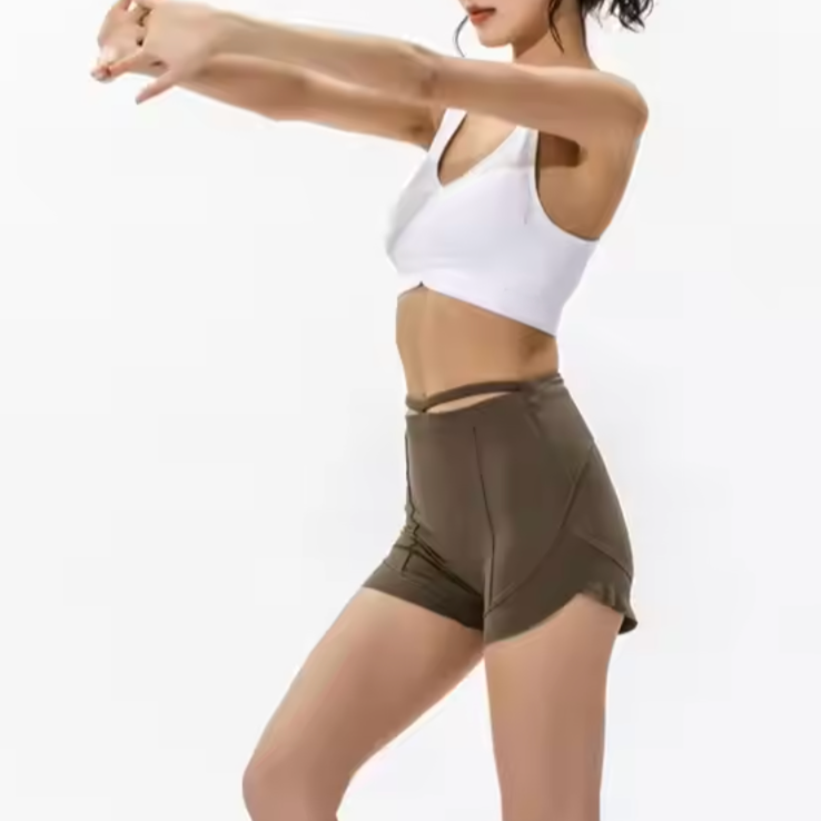 Frill-Edge Running Shorts