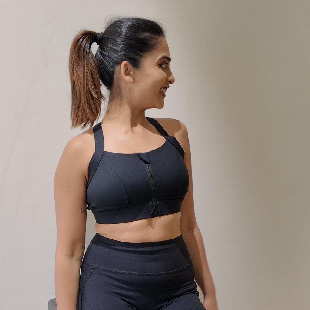 High Impact Bra With Halter Straps