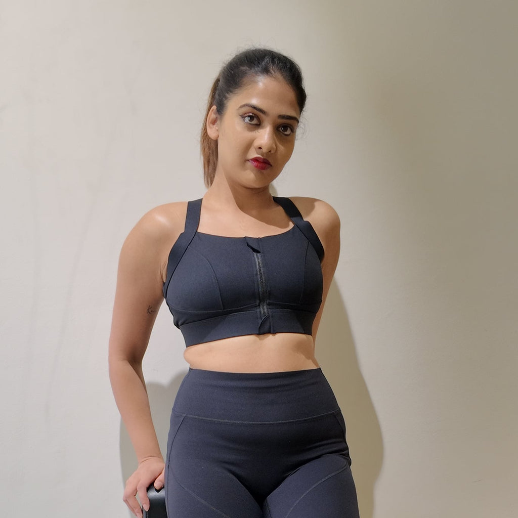High Impact Bra With Halter Straps