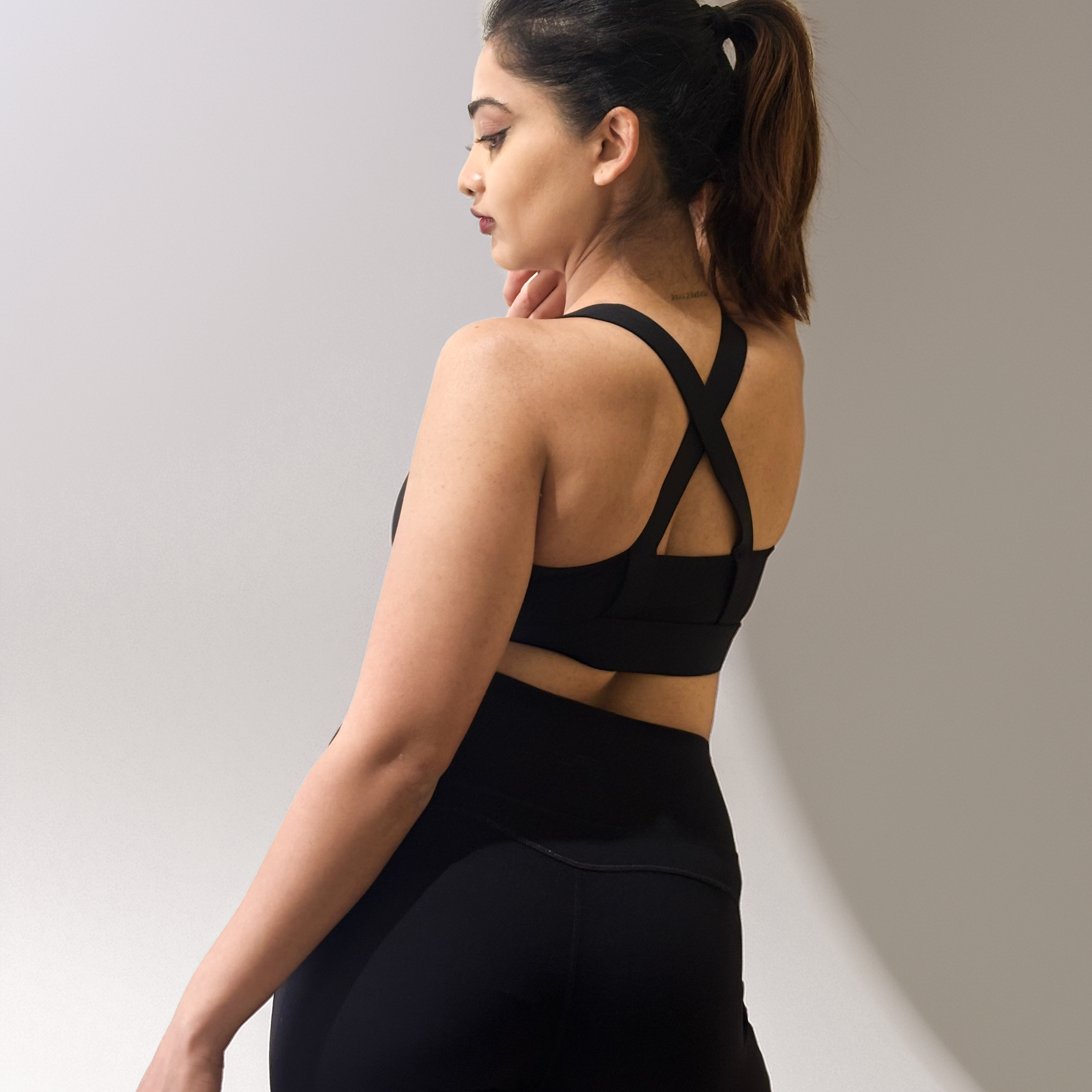 High Impact Bra With Halter Straps
