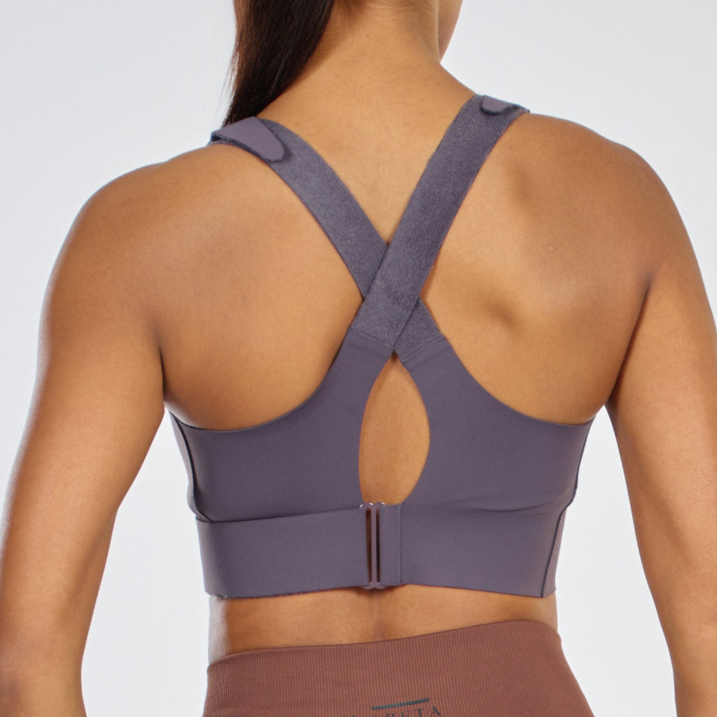 Front Zip Cross Back Bra