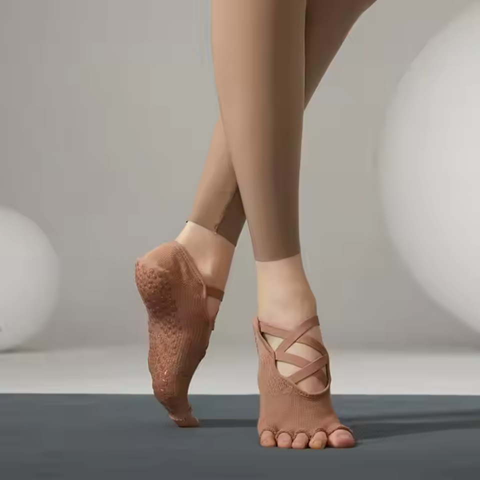 Grip Socks With Front Straps- Open Toe