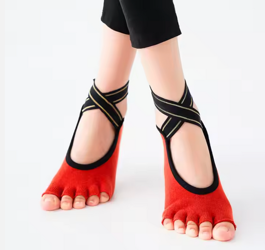 Open Toe Grippies With Back Strap