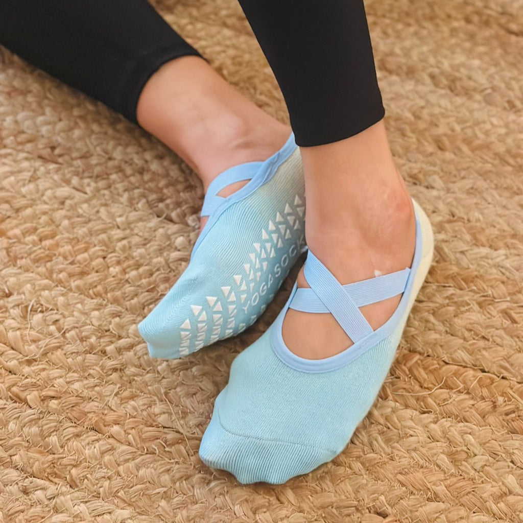 Two-Toned Ombré Grip Socks
