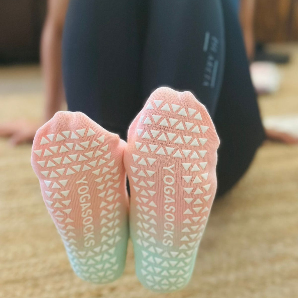 Two-Toned Ombré Grip Socks