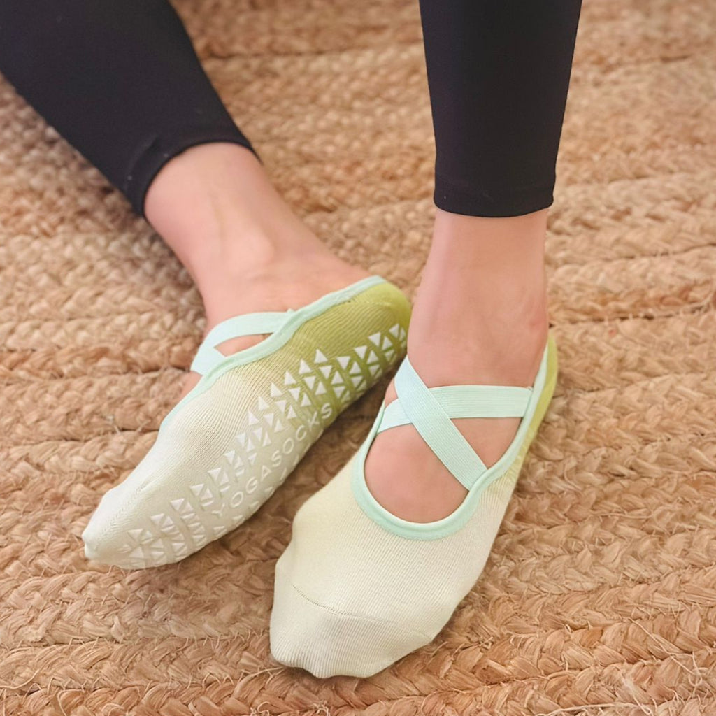 Two-Toned Ombré Grip Socks