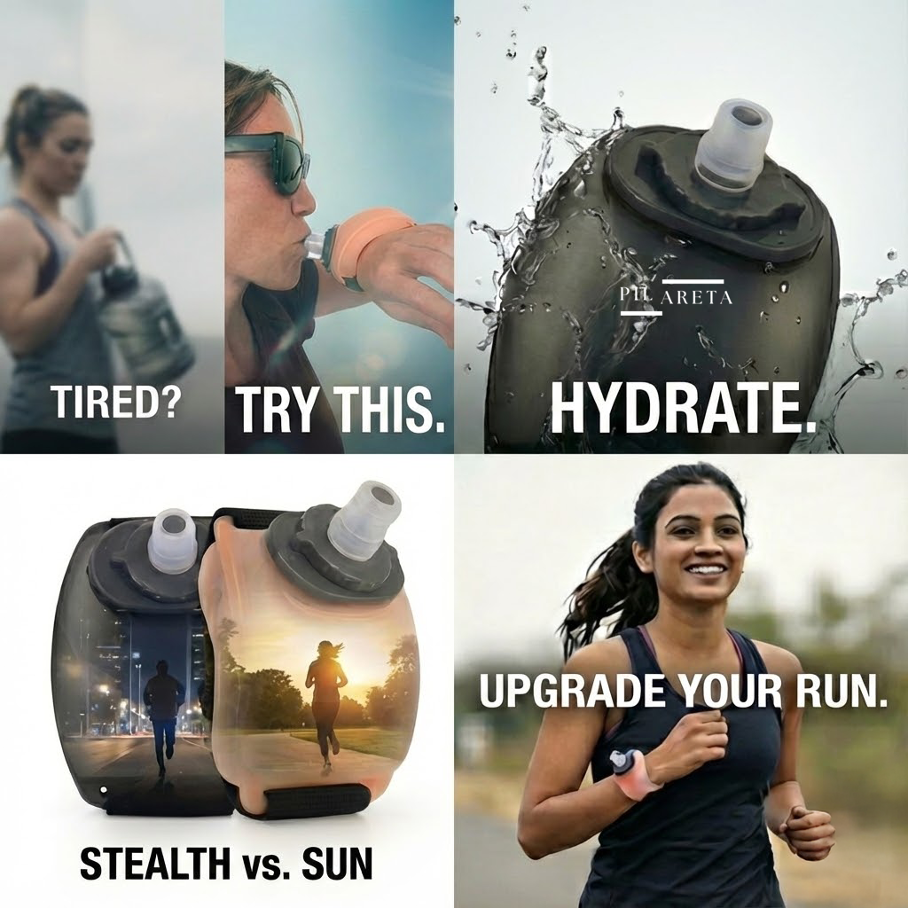 Wrist-Wearable Running Bottle