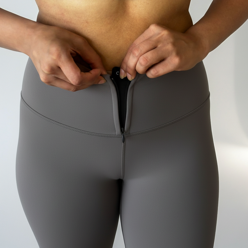 Leggings With Front Zip